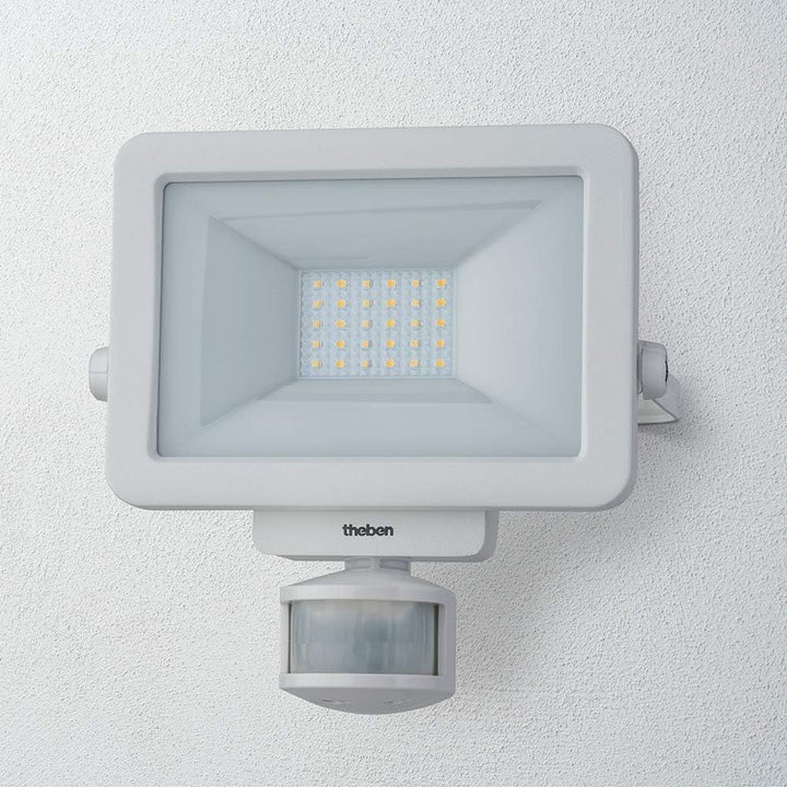 Theben 1020683 theLeda B20L WH - LED-Strahler für den Aussenbereich - LED Fluter 60° drehbar - 20 W