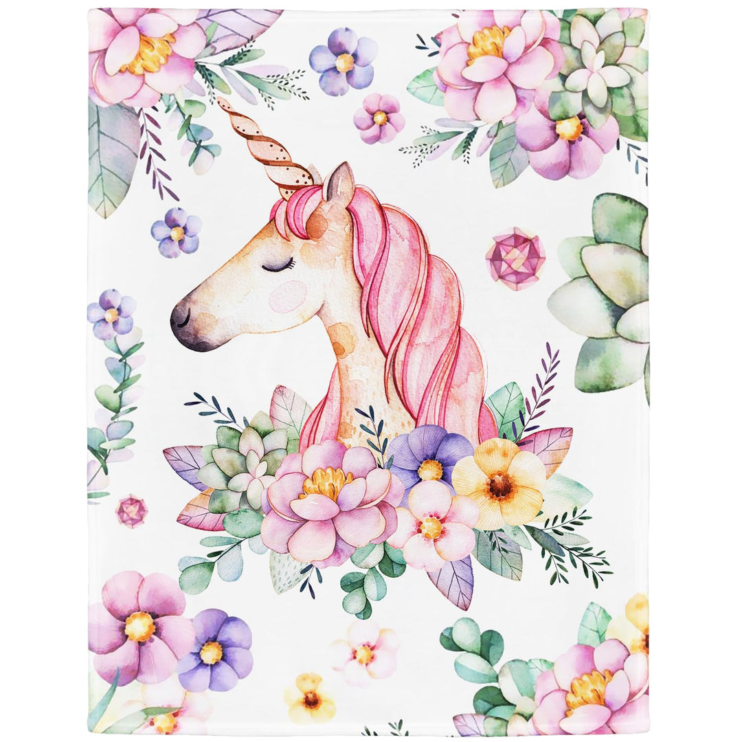 YISUMEI Decke 150x200 cm Kuscheldecken Sanft Flanell Weich Fleecedecke Rosa Einhorn 150 x 200 cm, 15