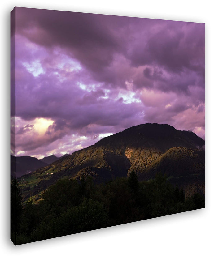 deyoli Voraralberg in Österreich Format: 60x60 als Leinwandbild, Motiv fertig gerahmt auf Echtholzra