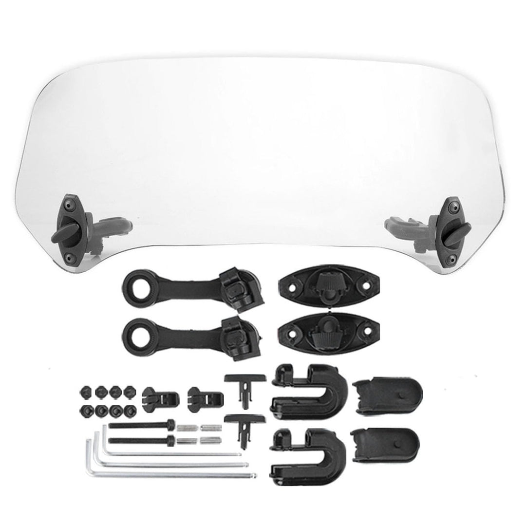 Motorrad Windschutzscheibe, Kunststoff Motorrad Windabweiser Verstellbare Universal Motorcycle Modif