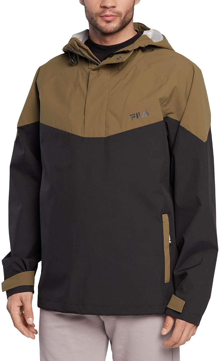 FILA Herren Trencin Windbreaker Pull-on Jacket XS Moonless Night-Burnt Olive, XS Moonless Night-Burn