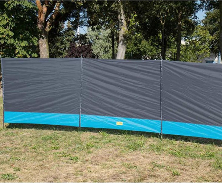 Reimo Tent Technology Camping Windschutz Sichtschutz mit 3 Elementen, 500x140 cm, grau aus Polyester