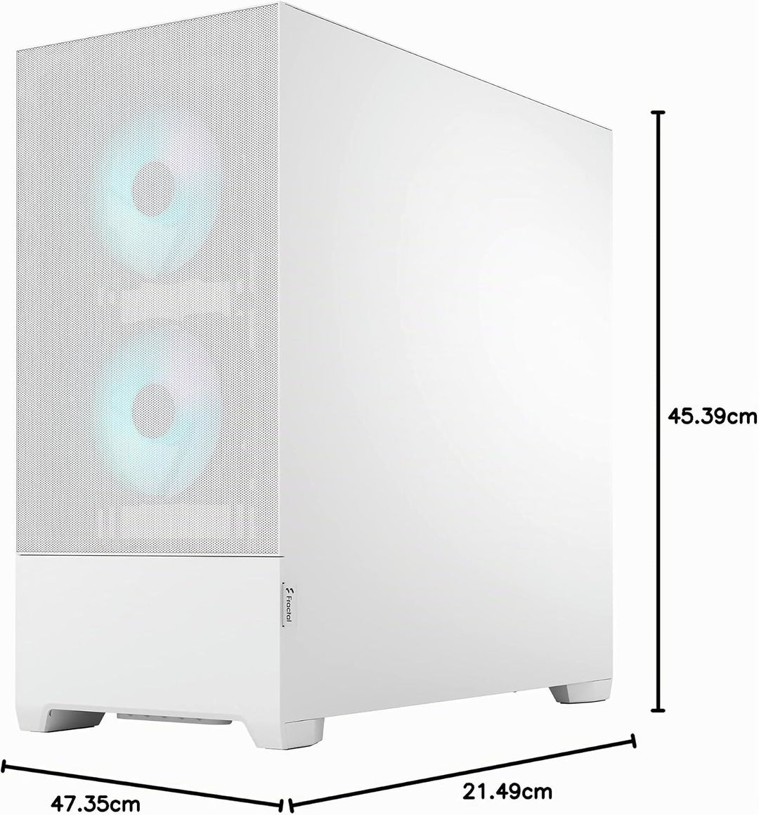 Fractal Design Pop Air RGB White - Tempered Glass Clear Tint - Honeycomb Mesh Front – TG Side Panel