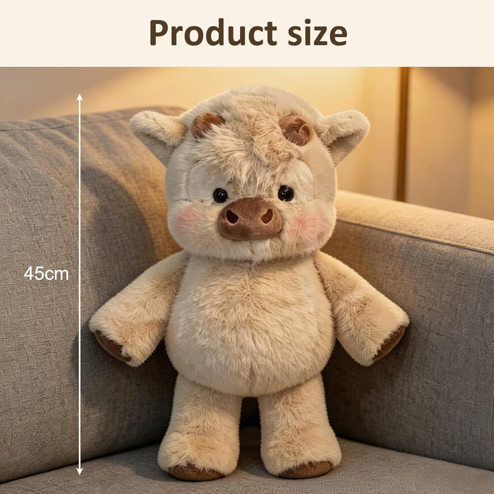 Running Cow Plush 45cm, Niedlich Wildschwein Stofftier, Laufendes Kuscheltier, Running plushies, Kuh