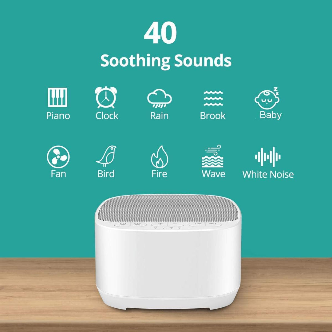 Magicteam Sleep Sound Machine with 40 Natural Soothing Sounds and Memory Function, 32 Volume Levels,