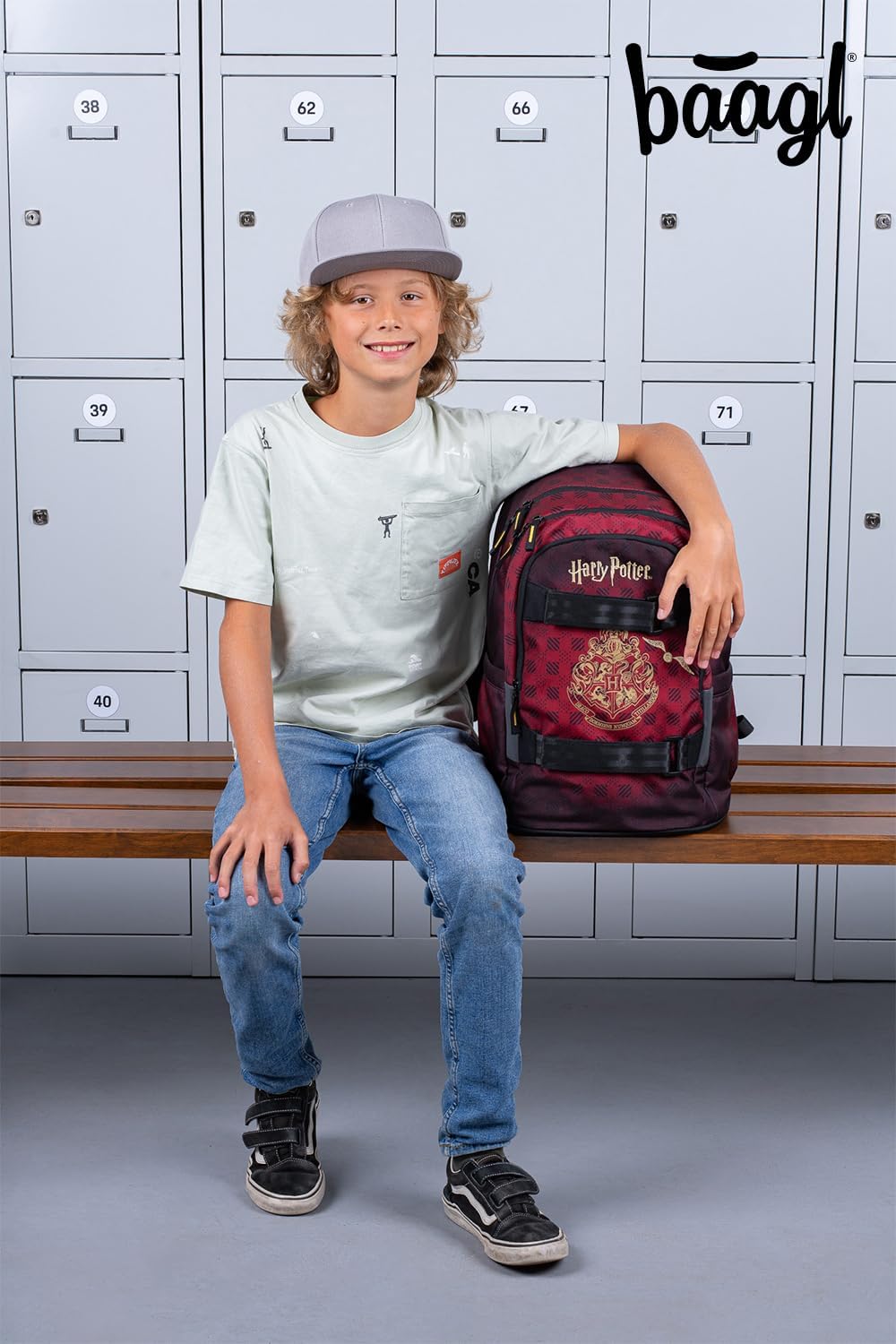 Baagl Schulrucksack Set Jungen Mädchen 3 Teilig, Schultasche ab 3. Klasse, Grundschule Ranzen mit Br