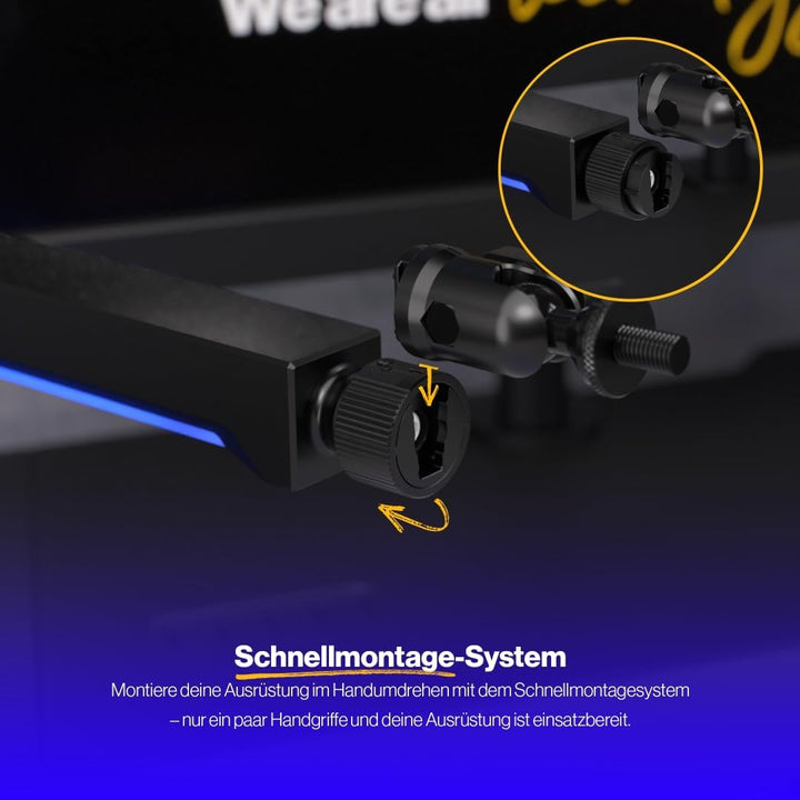 ENDORFY Broadcast Low Profile RGB Boom Arm, Premium Low Profile Mikrofon Smartfone und Lichtarm mit