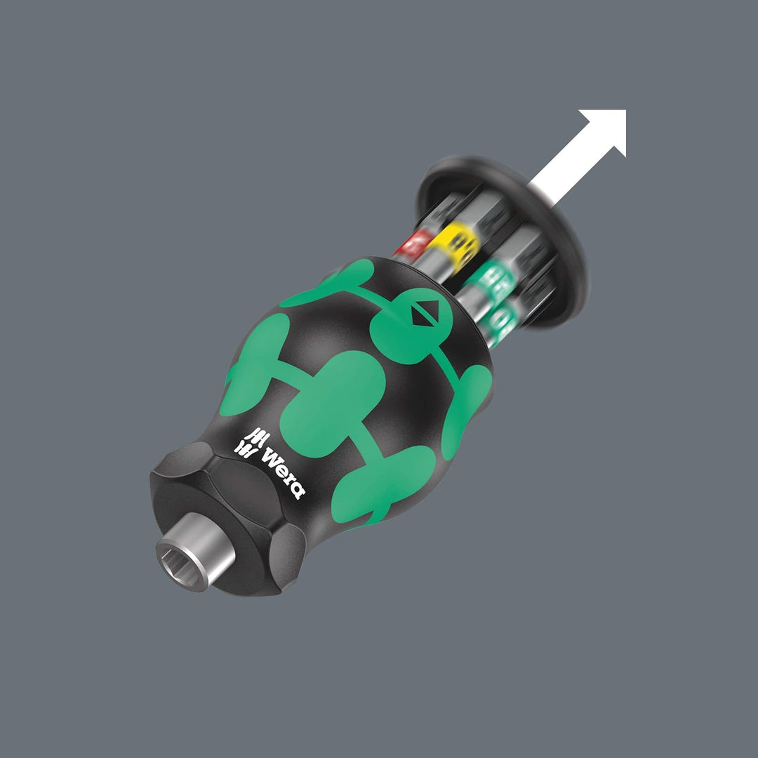 Wera 05008873001 Kraftform Kompakt Stubby 1 Schraubendreher mit Bit Magazin, 6-teilig & 05033404001