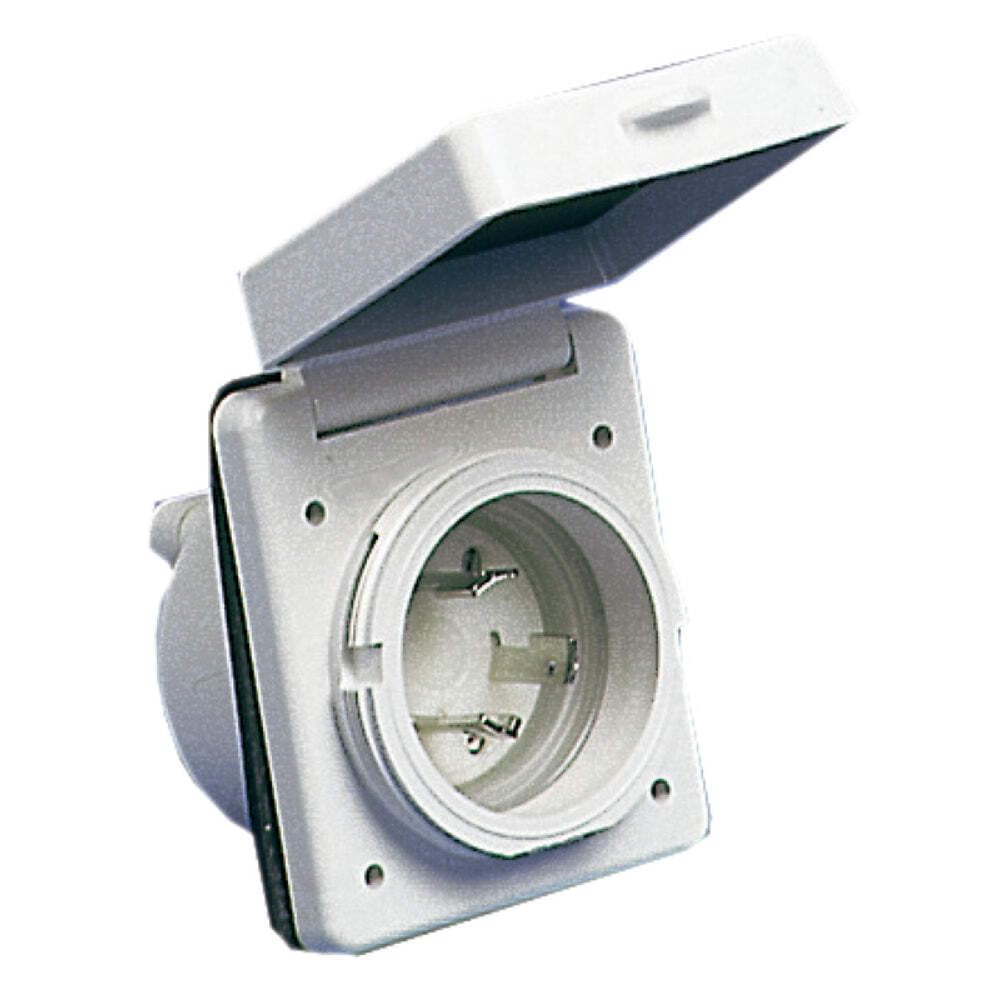 Osculati 14.331.00 Serie Steckdosen mit Stecker, Wasserdicht 30 A, Weiss