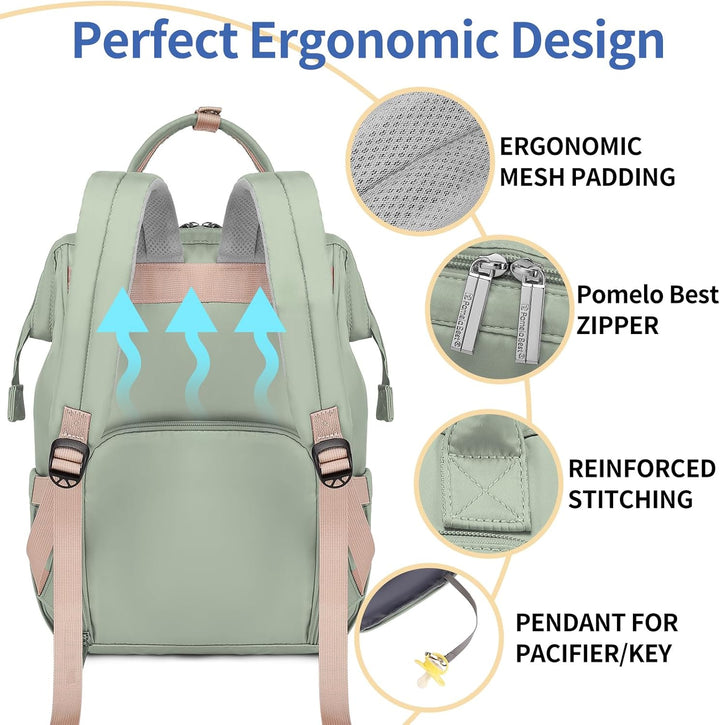 Pomelo Best Baby Wickelrucksack macaron Wickeltasche Rucksack mit wasserdicht Wickelunterlage Grosse