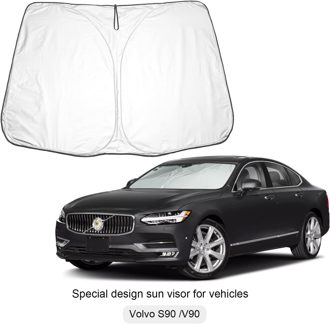 BIXUAN Sonnenschutz kompatibel mit Volvo S90 V90 CC 2017-2023 Windschutzscheibe für V90 das Auto Fro