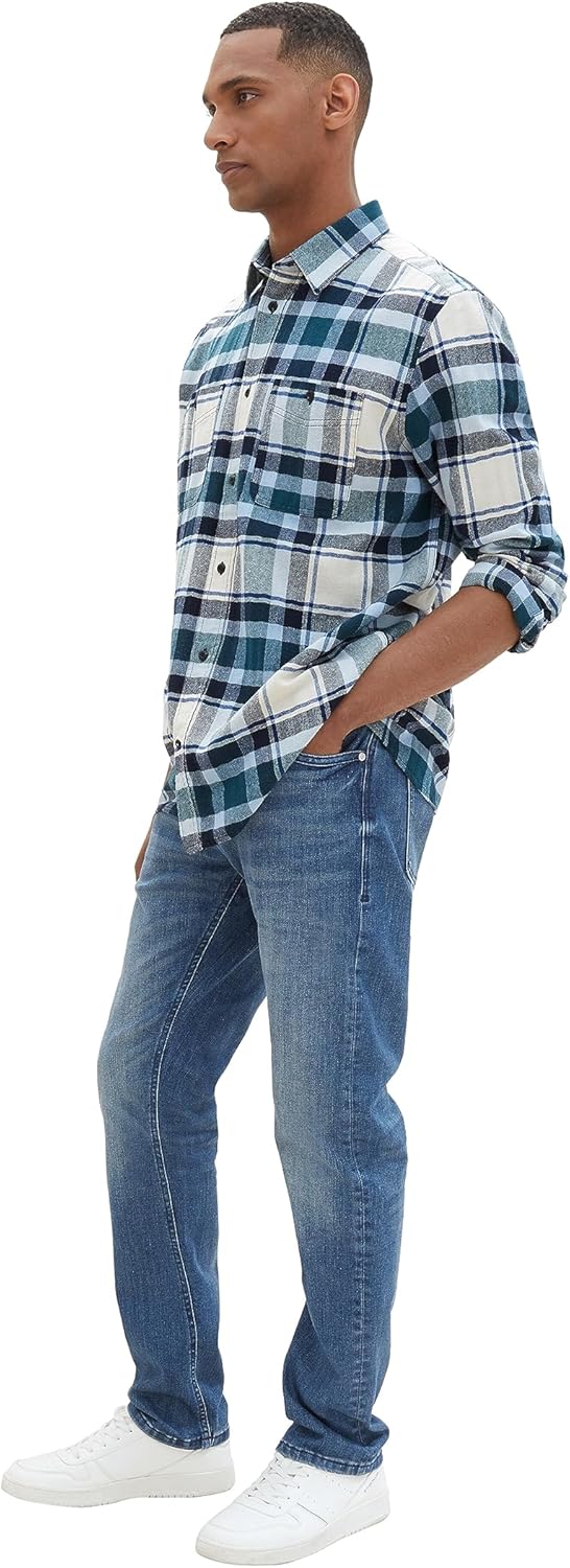 TOM TAILOR Herren THERMOLITE® Regular Tapered Fit Jeans 30W / 32L 10118 - Used Light Stone Blue Deni