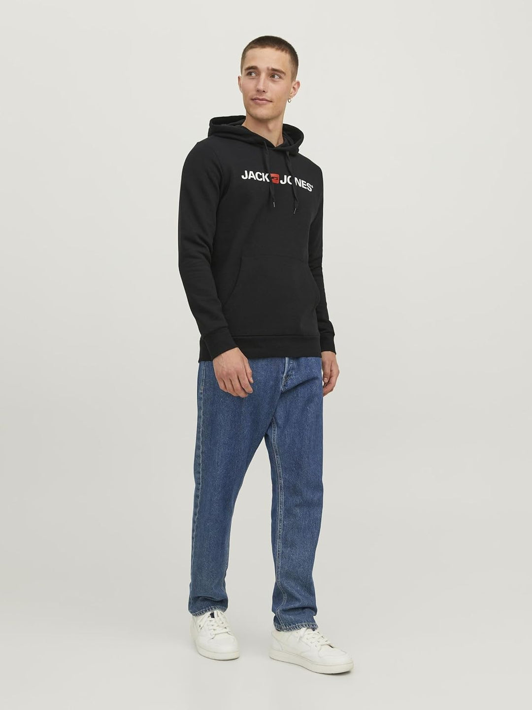 JACK & JONES Herren Hoodie Pullover mit Kapuze Sweatshirt Kapuzenpullover für Männer aus Baumwolle m