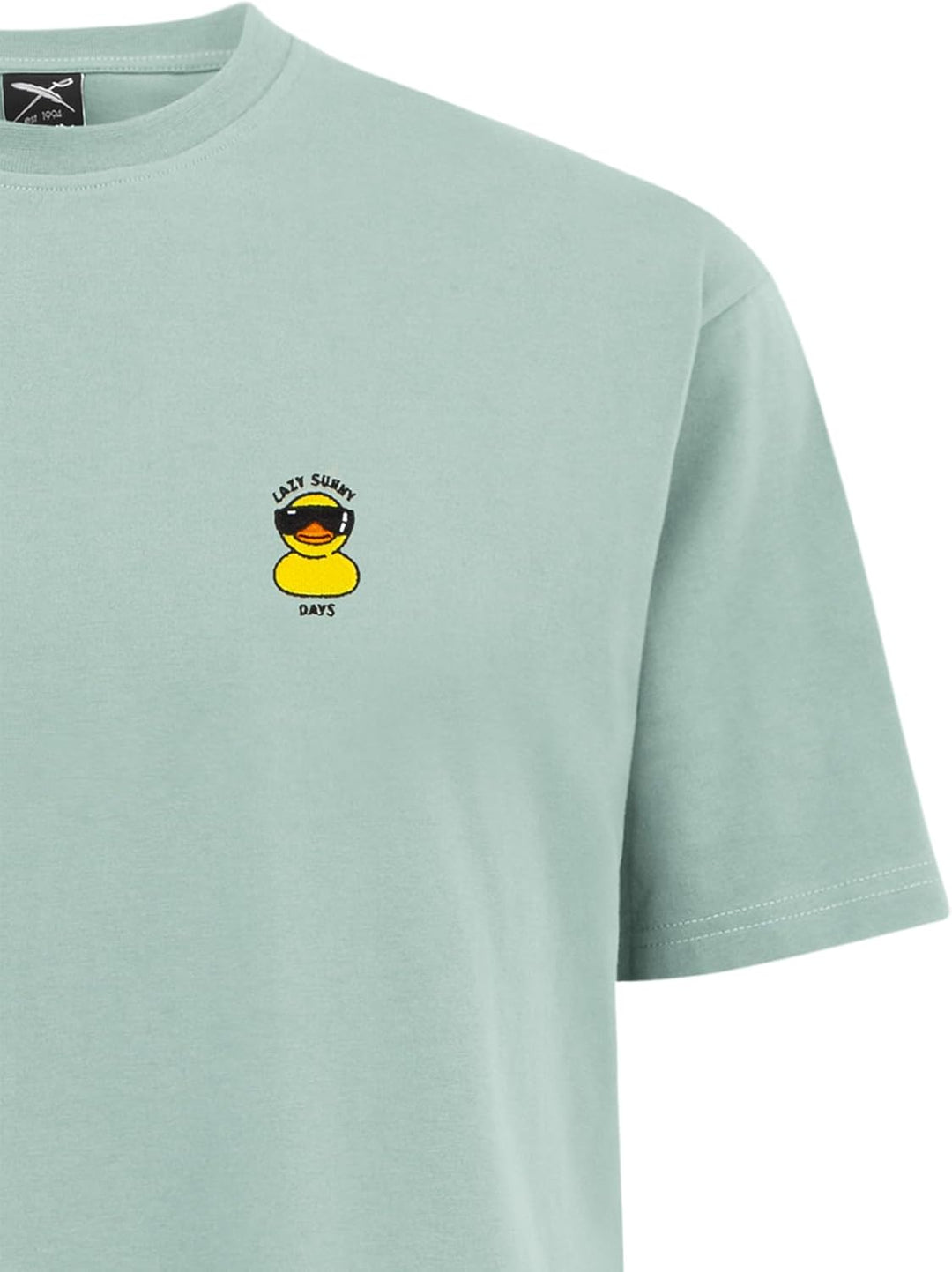 IRIEDAILY Herren T-Shirt Lazy Sunny Day EMB Bio-Baumwolle Regular Fit L Mint Haze, L Mint Haze