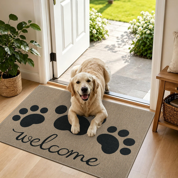 Capslpad Fussmatte aussen und Innen 60 x 90 cm, Waschbar rutschfeste Schmutzfangmatte, Absorbierend