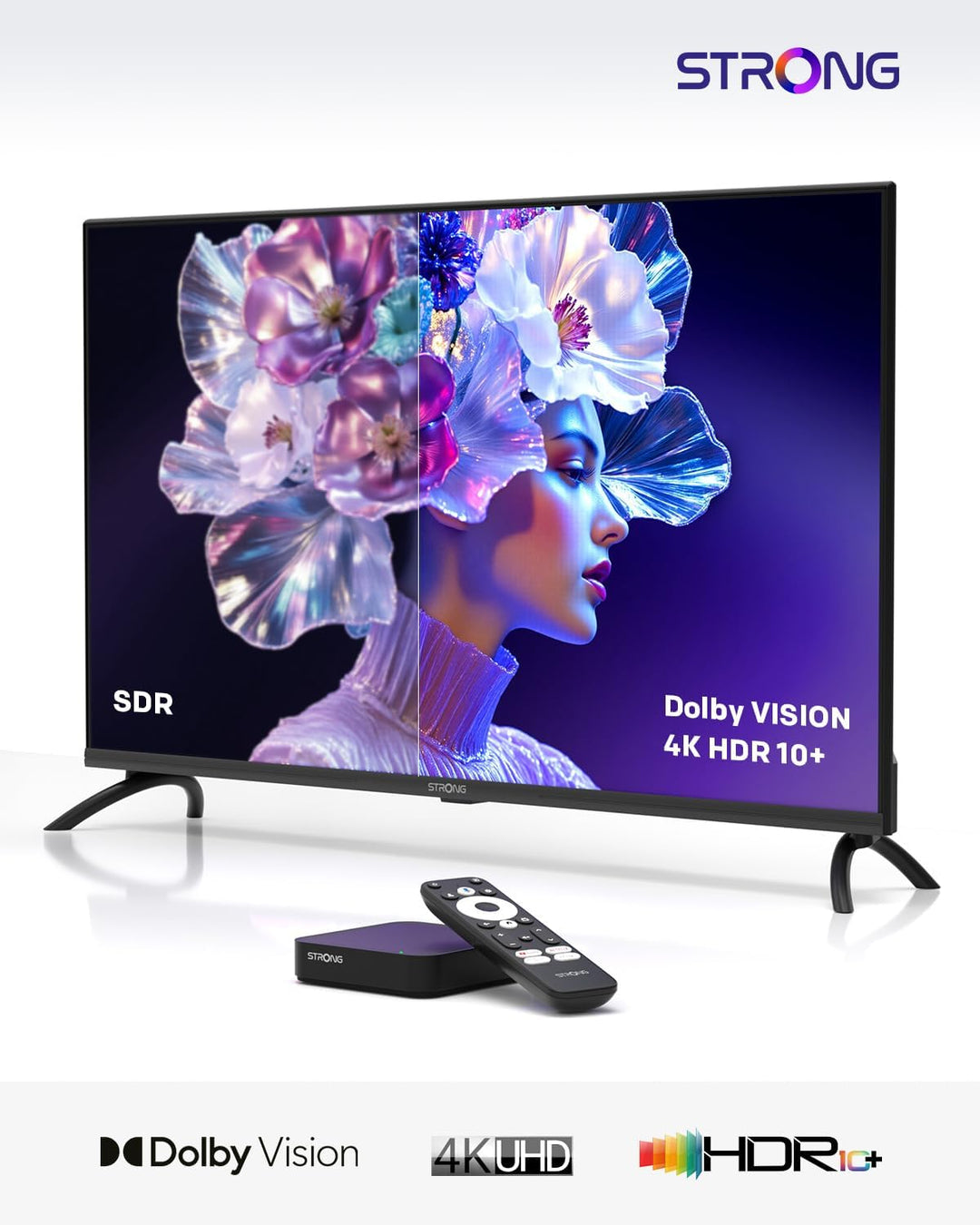 STRONG LEAP-S3 | Google TV-Box mit Android 11 | 4K UHD-Auflösung | Bluetooth-Sprachfernbedienung und