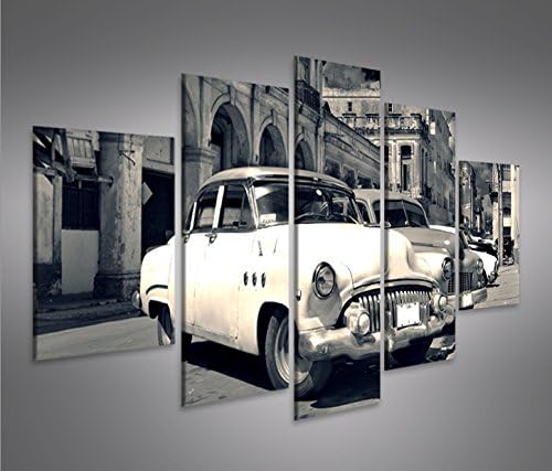 islandburner Bild Bilder auf Leinwand Taxi Cuba V2 Havanna MF XXL Poster Leinwandbild Wandbild Dekoa