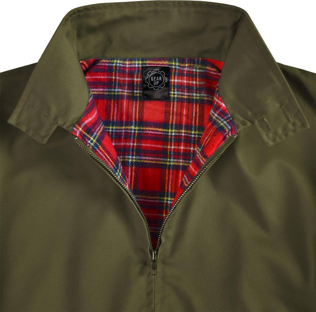 Original GearUp® Harrington Jacke English Style in 12 verschiedenen Designs wählbar XXL Oliv, XXL Ol