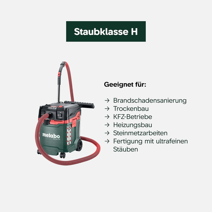Metabo ASA 30 H PC Allessauger – 602088000 – Nass-/Trockensauger mit integrierter Filterabreinigung