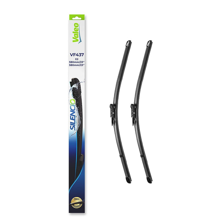 Valeo Silencio Wischblatt VF437 574637 Vorderansicht: 580mm / 580mm Menge 2 Einheiten (für Fahrzeuge