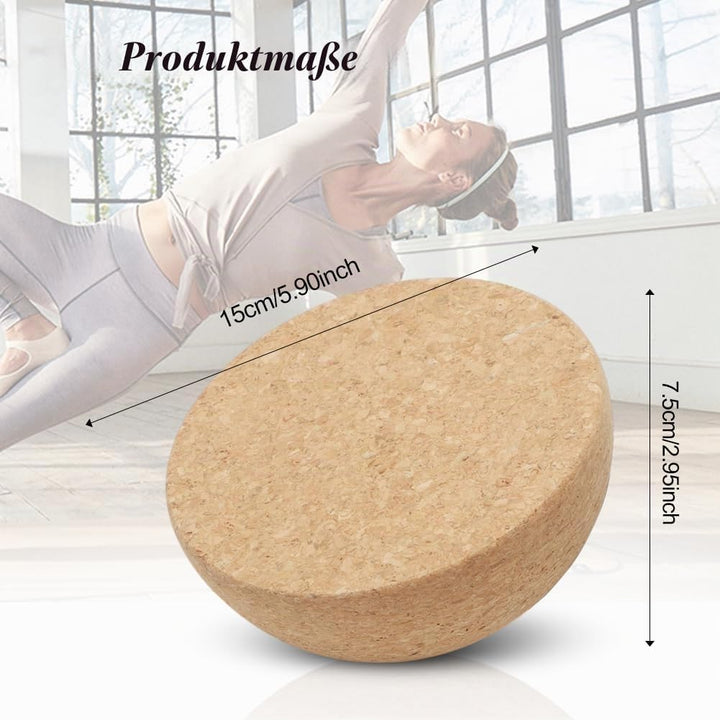 Kork Halbkugel, Ø 15 cm Balance Board Halbkugel, Höhe 7 cm, Gleichgewichts Trainer für Kinder und Er