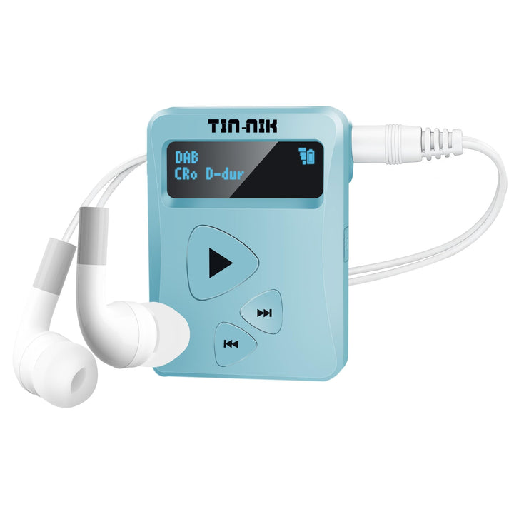 Tin-Nik DAB-398WS-SB Tragbares DAB/DAB+/FM-Radio, Digitales RDS-FM-Mini-Taschenradio mit wiederaufla