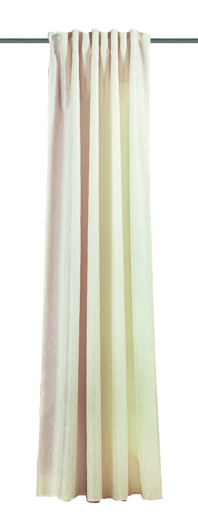 Home Fashion 85045-802 Fertigschal Juliana Dekostoff mit Struktur, 245 x 135 cm, crème Beige, Beige