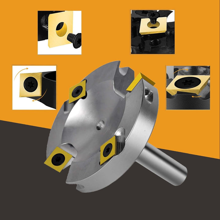SpeTool Vernickelt Planfräser 12mm Schaft 75mm Schnittdurchmesser Flächenfräser mit ATS Beschichtung