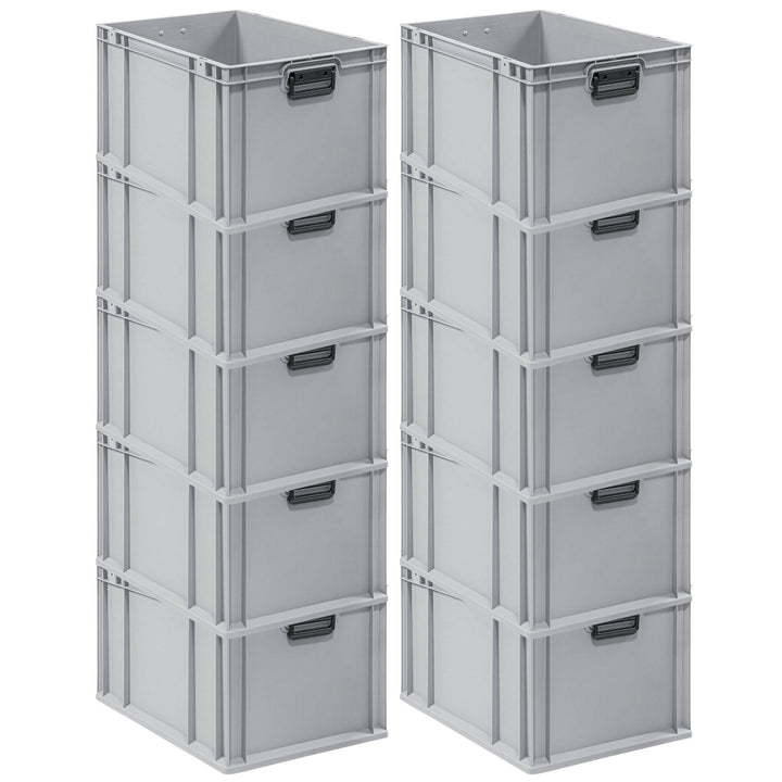 Mega Deal | 10x Proregal Eurobox NextGen Portable Duo |HxBxT 32x40x60cm HxBxT 32x40x60cm Grau, HxBxT