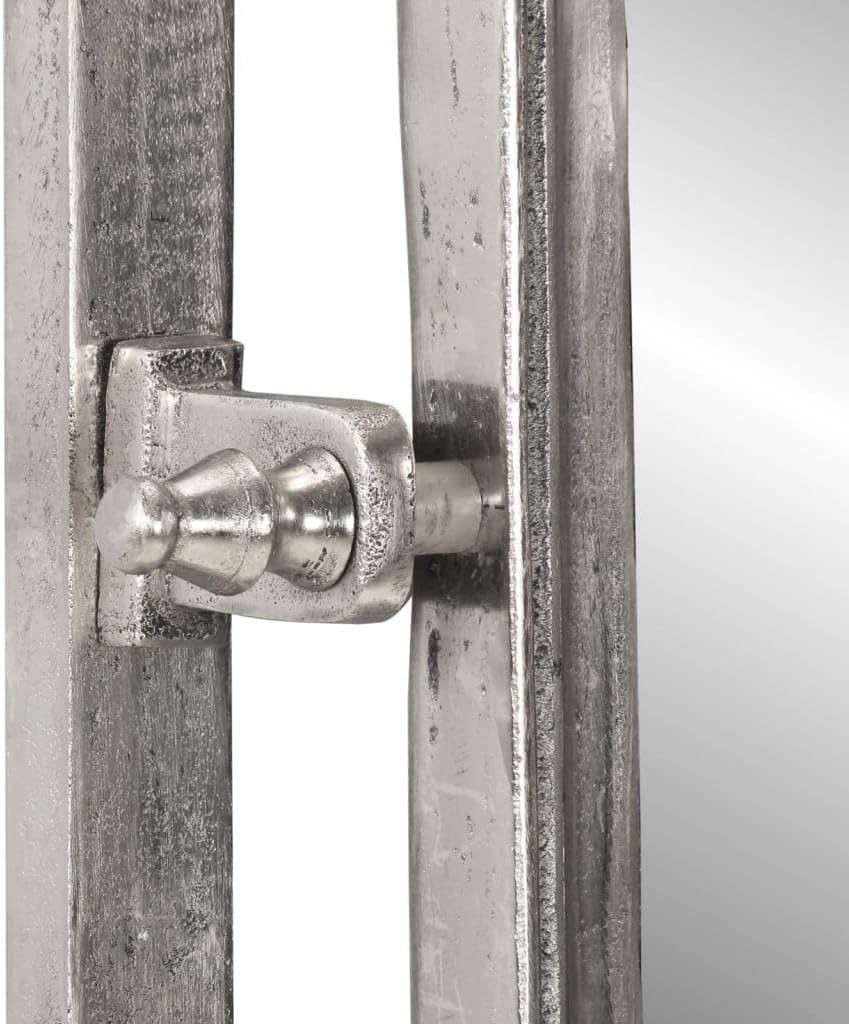 Hothingwell Gepäckträger zur Wandmontage, Aluminium, mit Spiegel, Nickel | Verstellbare Schiebehaken