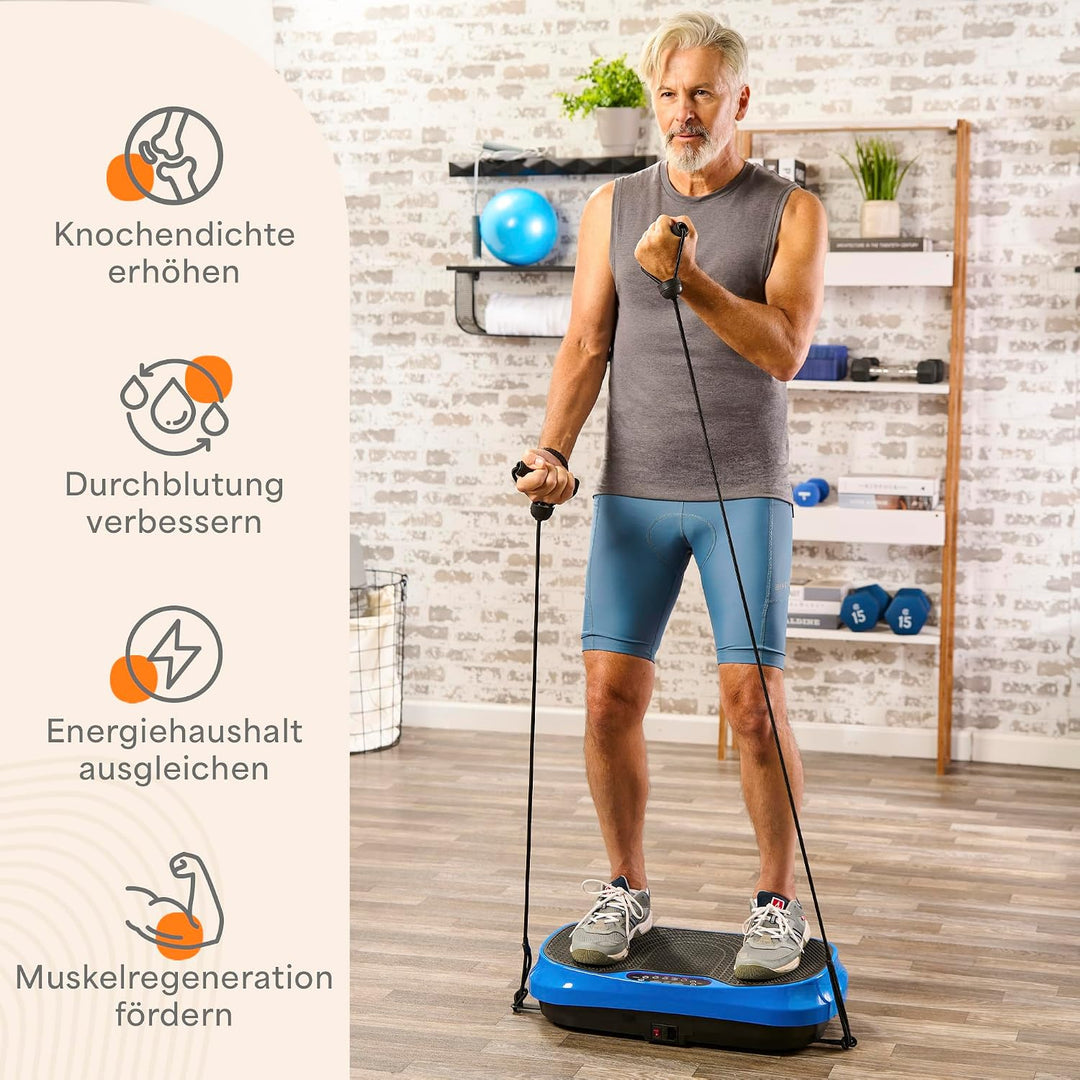 Lifepro Waver Mini Vibration Plate Exercise Machine with Remote & Bands - Compact Whole Body Vibrati