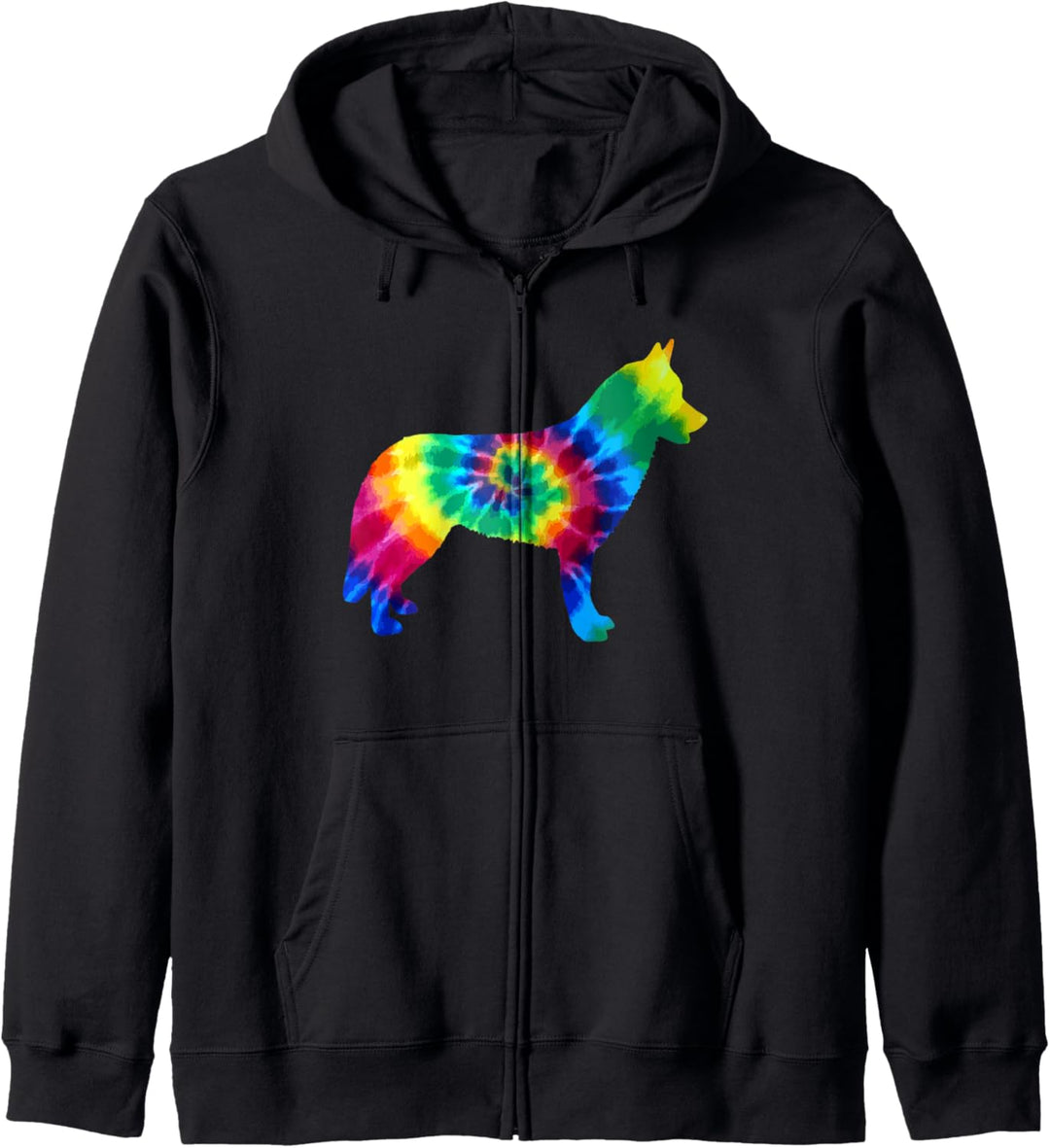 Husky Tie Dye Vintage Hippie Hund Husky Kapuzenjacke