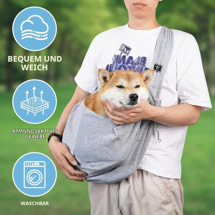 Hundetrage, Hundetragetuch, Umhängetasche für Haustiere, Hundetasche, Tragetasche Hund, Hunde Traget