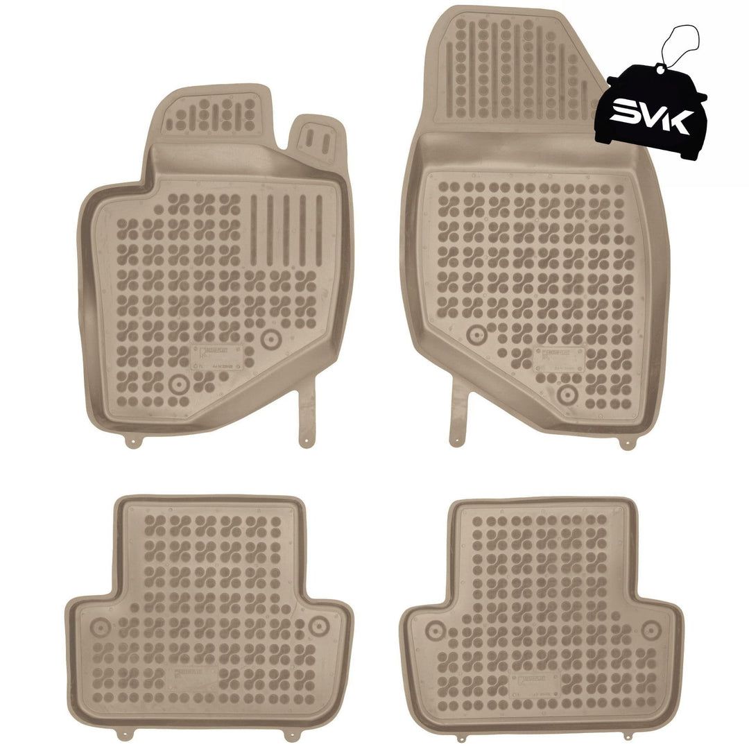 SMK Beige Auto fussmatten gummimatten passt für Volvo S60 I 2000-2009 fussmatten Auto für alle Jahre