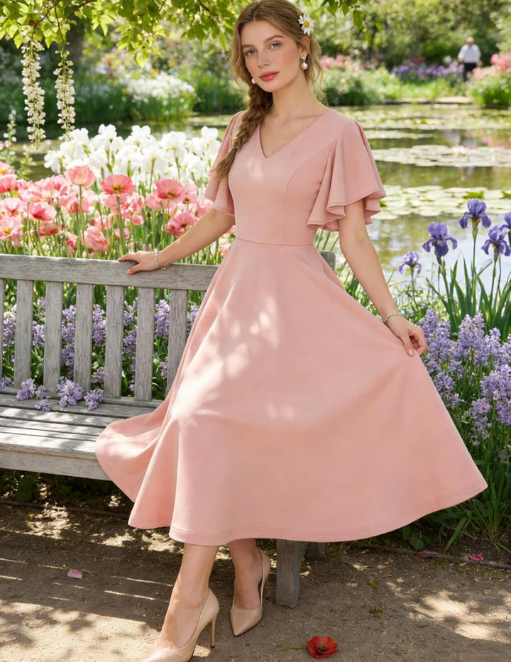 bridesmay Damen Kleider Vintage Kleider 50er Jahre Rockabilly A Line Cocktailkleid Abendkleider Eleg
