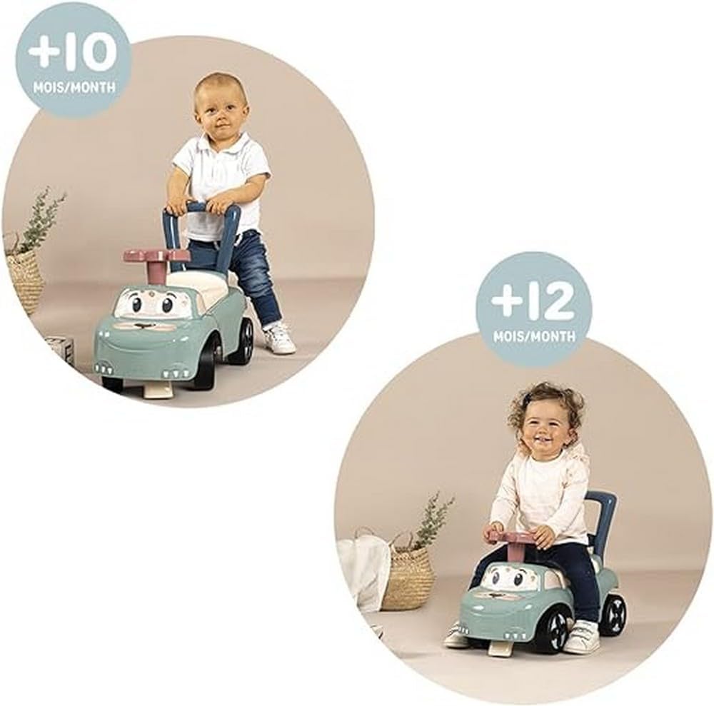 Smoby - Little Smoby Mein erstes Auto Rutscherfahrzeug - Kinderfahrzeug mit Staufach und Kippschutz,