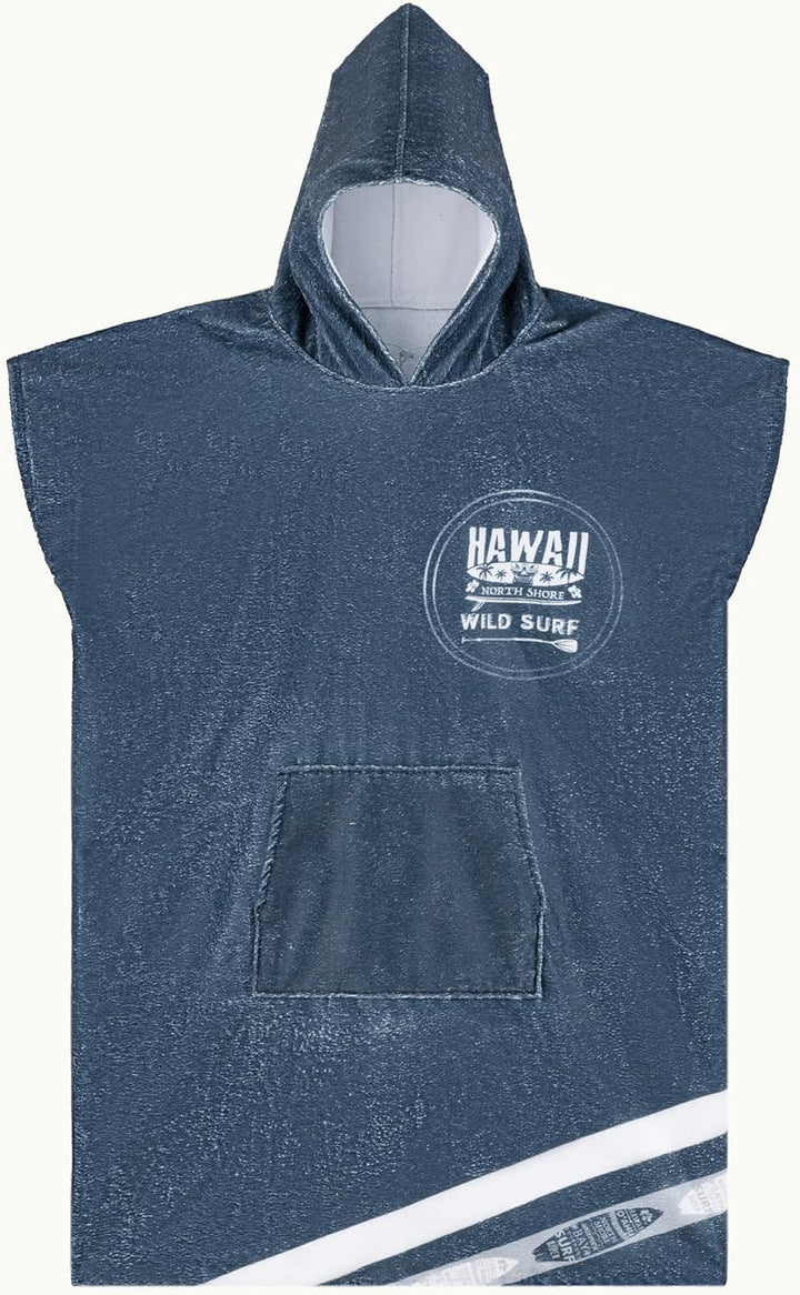 HOMELEVEL Badeponcho Unisex - Surf Poncho aus Baumwolle/Polyester - Handtuch für Erwachsene - Badema