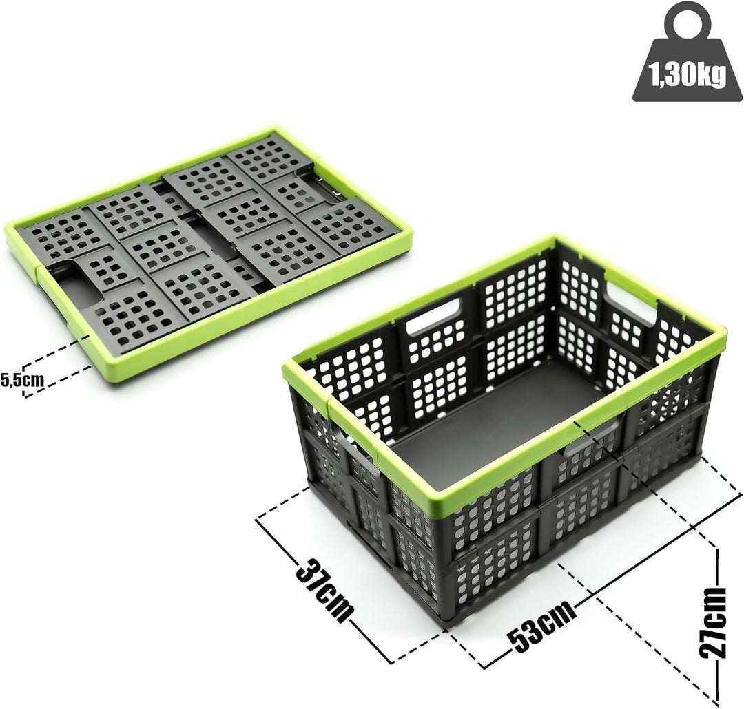 BigDean Klappbox faltbar extra gross & extrem stabil – Klappkorb ideal für Einkäufe und Transport –