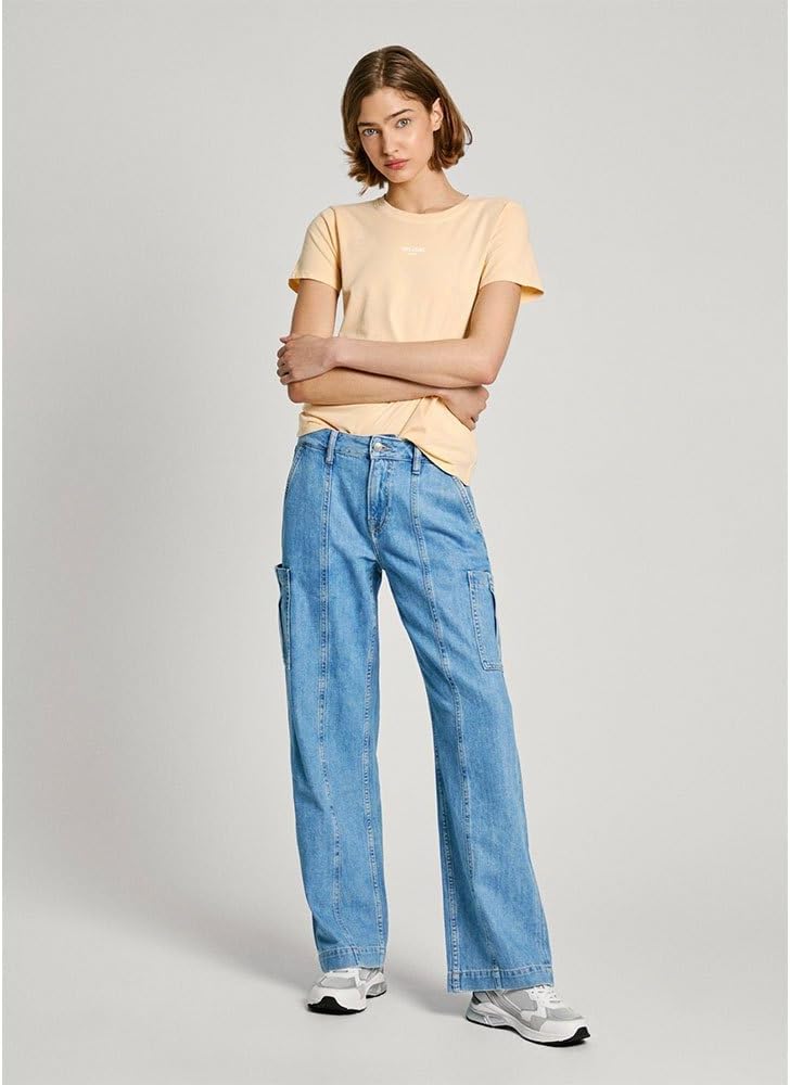Pepe Jeans Damen Emily T-Shirt XS Yellow (Cornish Yellow), XS Yellow (Cornish Yellow)