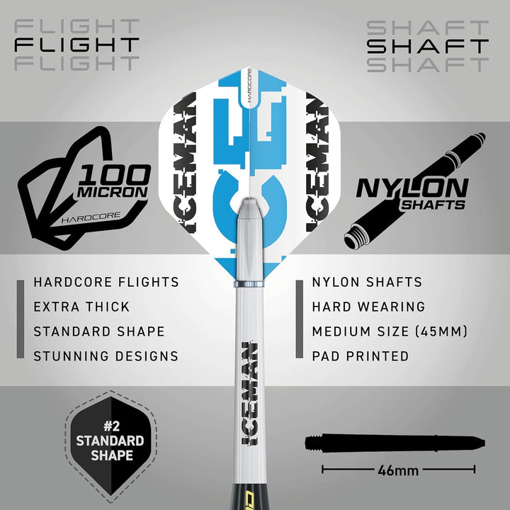 RED DRAGON Gerwyn Price Iceman Brass Steel Tip Darts Sets (Dartpfeile) Ultimate Darts Set, Ultimate