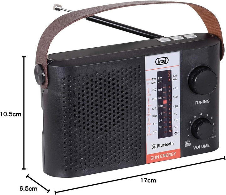 Trevi RA 7F25 BT-Radio, tragbar, Bluetooth, Schwarz