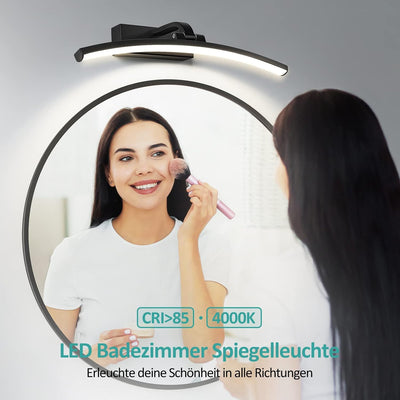 EMKE LED Spiegelleuchte Spiegellampen für das bad spiegelleuchte badezimmer 40cm, 180° drehbar spieg