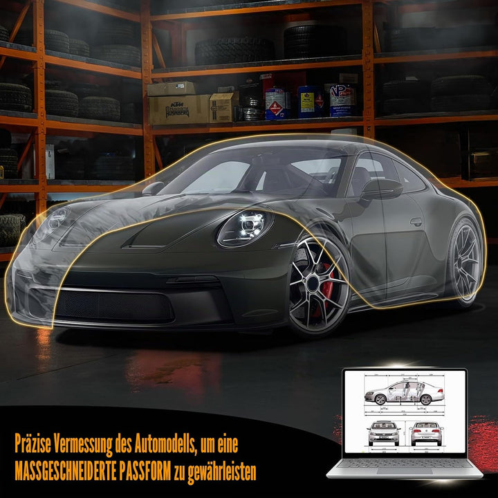 Autoabdeckung Wasserdicht für 1998-2025 Porsche 911 (991/992/996/997 Serie), Vollgarage Autoplane Au