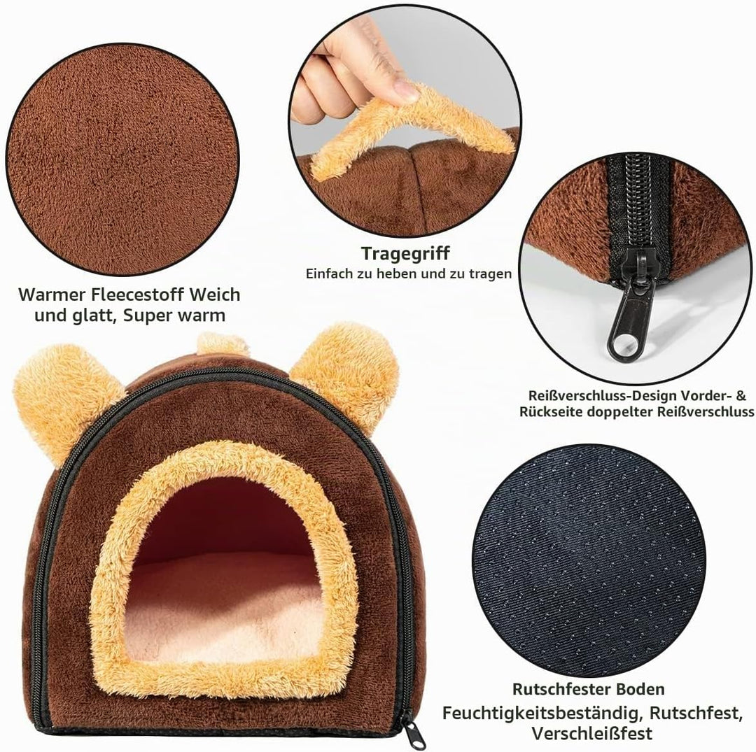 Pantula Meerschweinchen Bett Kuschelhöhle - Höhle Gemütliches gross Hamster Kleintier Bett Versteck