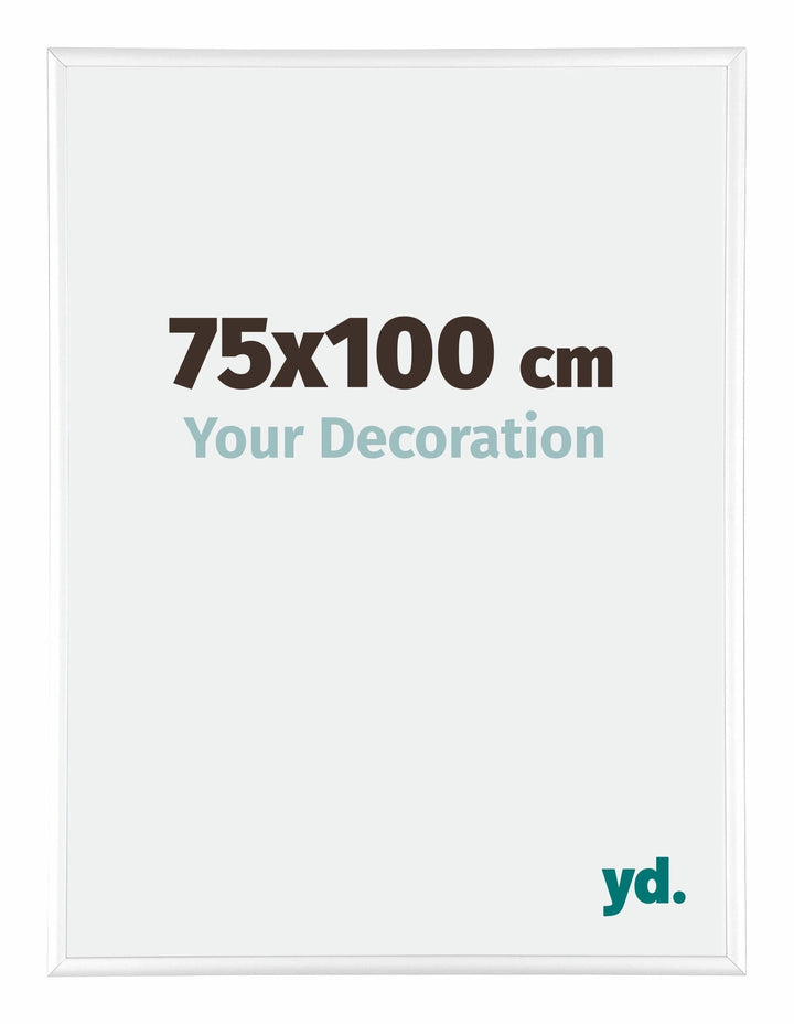 yd. Your Decoration - Bilderrahmen 75x100 cm - Weiss Hochglanz - Bilderrahmen aus Aluminium mit Acry