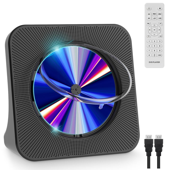 Gueray DVD Player für TV All Region Free Desktop DVD/CD Player für Zuhause mit Bluetooth Lautspreche