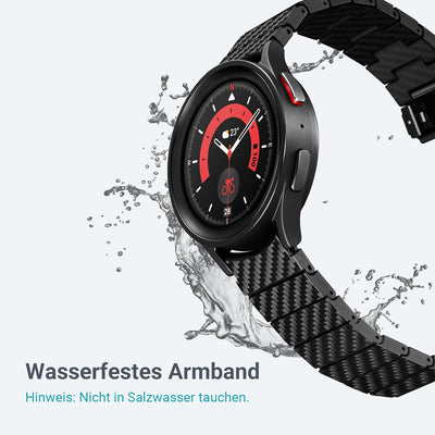 pitaka Carbon Armband für Samsung Galaxy Watch 6/6 Classic/5/5Pro/4 Classic/4 aus Kohlefaser Uhrenar