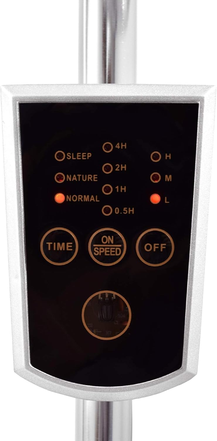 Syntrox Germany Retro Standventilator Ventilator mit Fernbedienung Chrom Timer Oszillation Axialvent