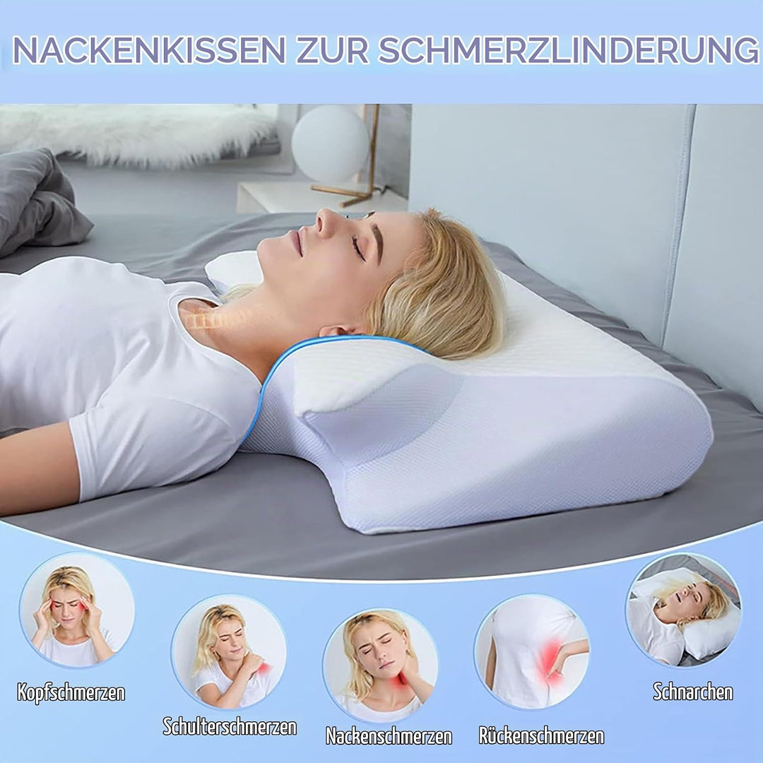 Pillow Daddy Schlafkissen, Kissen für Nackenschmerzen Memory Foam Nackenkissen, Ergonomisches Anti S