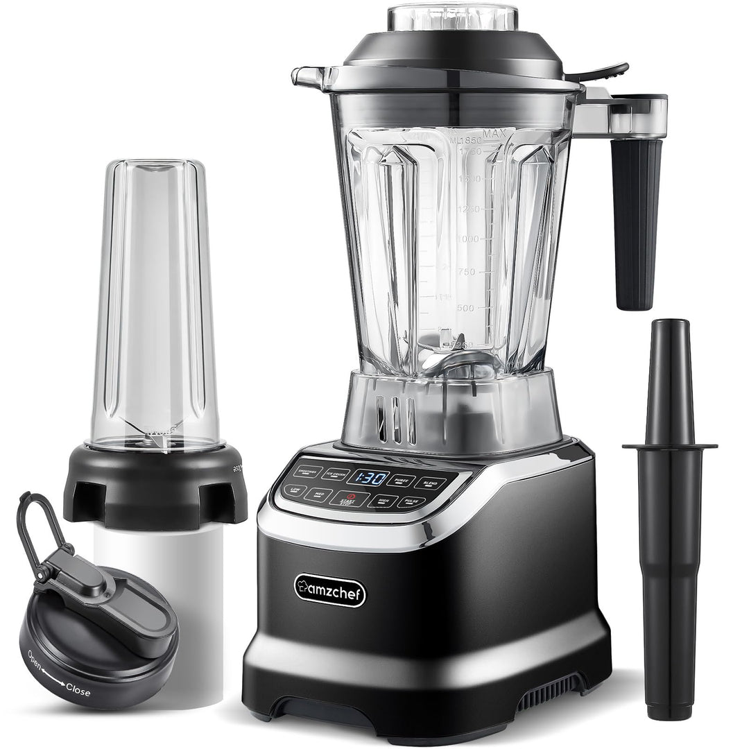 AMZCHEF 2-IN-1 Standmixer mit Zwei Mischbehälter - Blender mixer Hochleistungsmixer 1800 Watt Mixer